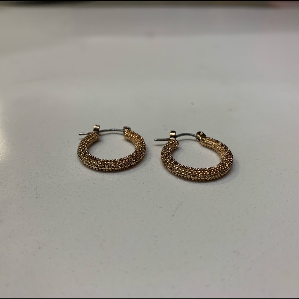Gold hoop earrings